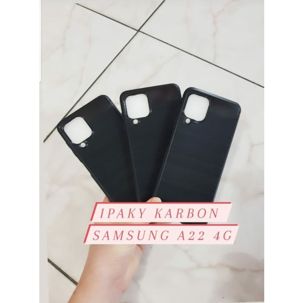 CASE IPAKY KARBON SAMSUNG A22 4G NEW HOT SOFCASE IPAKR KARBON