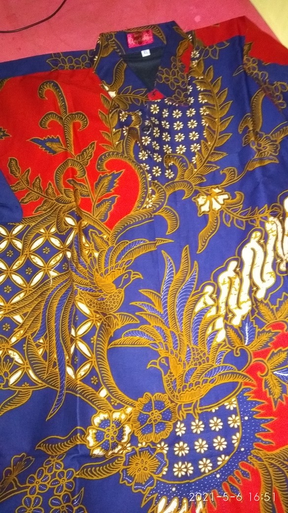 Jiwatresno Pendek Kemeja Batik Pria Full Furing Bahan Katun Sragenan