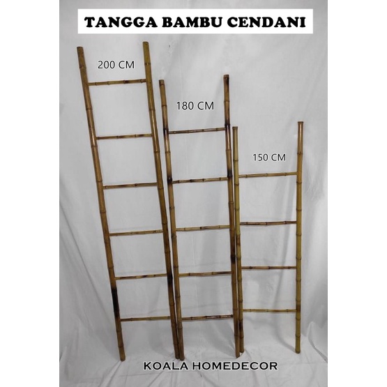 Tangga Bambu Cendani / Tangga Bambu Dekoratif / Hiasan Tangga Unik Antik Murah All Ukuran 150,180 da