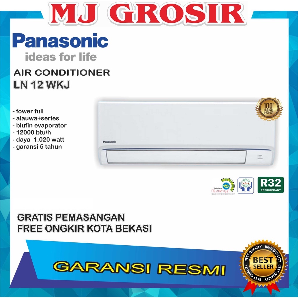 PANASONIC CS-LN 12 WKJ 1.5 PK 09WKJ 1.5PK + PASANG R32 LOW VOLTAGE ECO