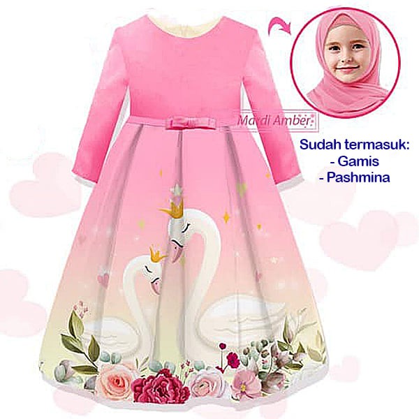 Gamis Anak Import Dengan Pashmina KATEGORI I