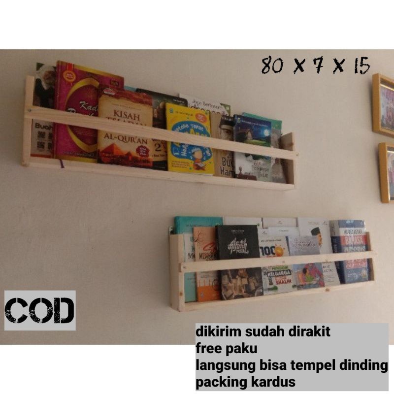 rak buku / rak buku dinding / rak buku tempel dinding / rak buku murah