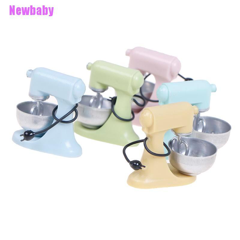 (Newbaby) Mainan Miniatur Mixer Modern Skala 1: 12 Untuk Aksesoris Dapur Rumah Boneka