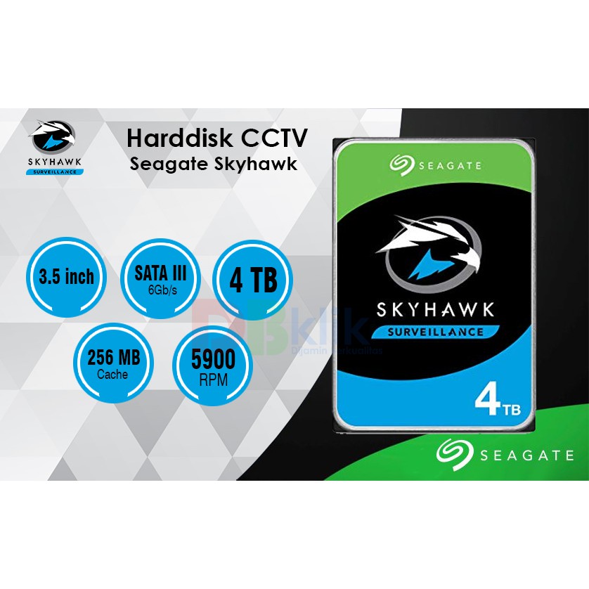 Hardisk Seagate Skyhawk 4TB 3.5 inch khusus CCTV