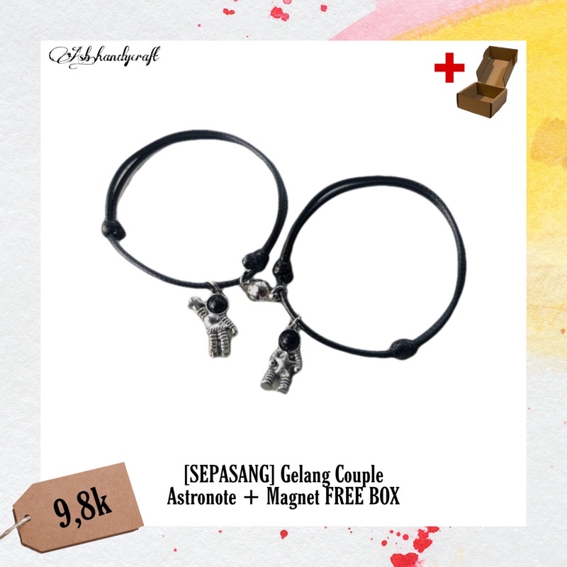 ASB - [SEPASANG] Gelang Couple Astronote + Magnet FREE BOX