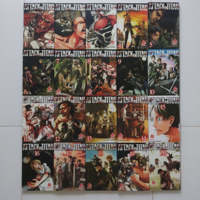 komik langka attack on titan 1-20 OG - Hajime Isayama