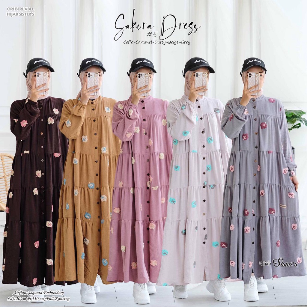 SAKURA DRESS GAMIS PESTA ORI BY HIJAB SISTERS