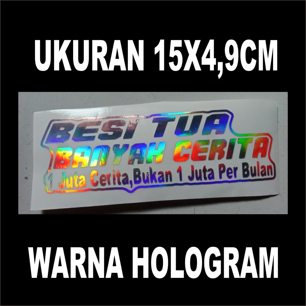 stiker skotlet kata kata besi tua banyak cerita stiker skotlet motor mobil keren