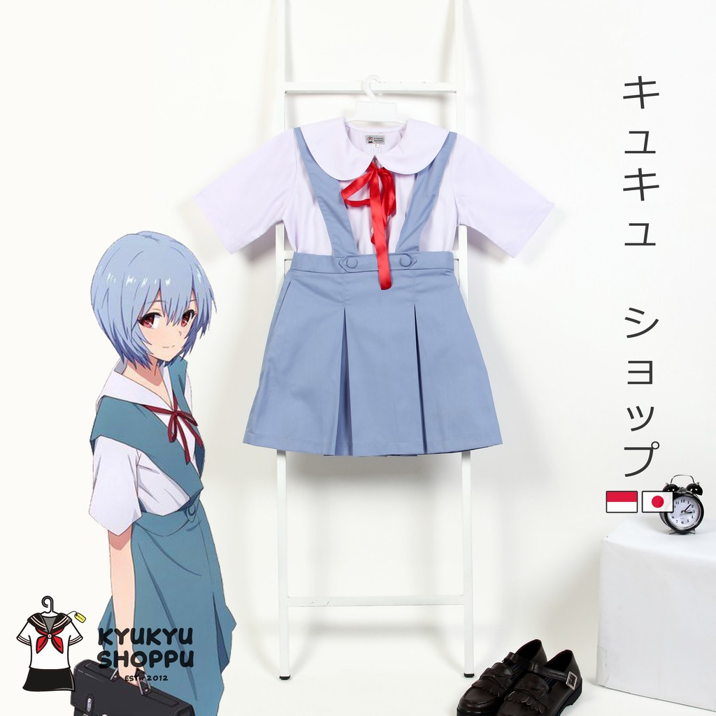 [READY STOCK] Rei Ayanami - Evangalion By KYUKYU (Ky004c) Costume High Quality Cosplay Japan Korean Seragam Jepang