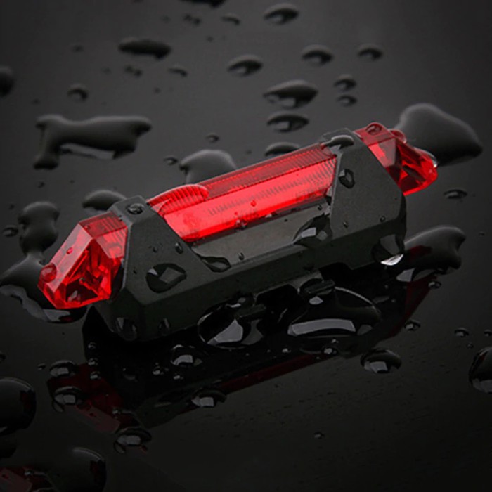 Lampu belakang Sepeda LED Waterproof dalam BOX rechargeable USB terang anti air tail light merah