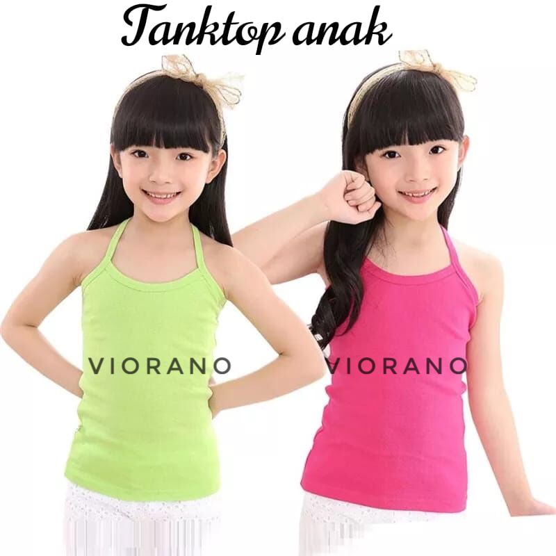 Tanktop Tali Kecil Anak Cewek Bahan Adem Warna Polos Kaos Dalaman Anak Perempuan All Size / Tentop Anak Wanita Cocok Untuk 3-6 Tahun