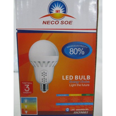 NECO SOE 9 watt Lampu LED 3 Warna : Cool Daylight-Warm Wahite-Warm ***TOP