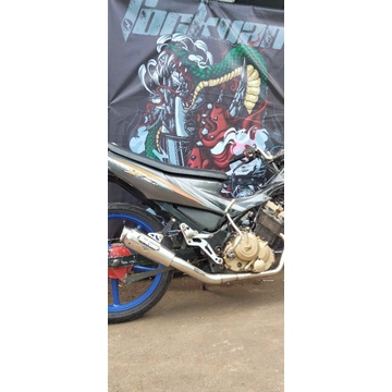 knalpot original ROCKVAN satria F FU porting,.150 - 155cc FU porting