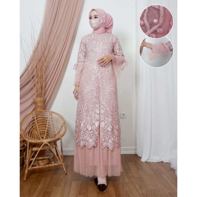 Gamis pesta // gamis tile tutu sarila // kebaya orizinal