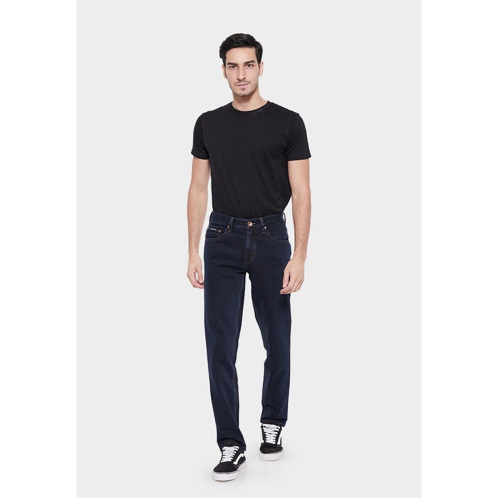 JBBoss Celana Panjang Jeans Alfa Cotton Jeans Regular Fit (Dark Blue) / Ramayana Jatinegara