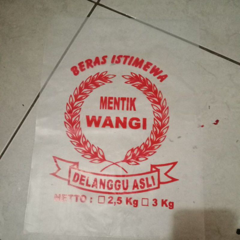 Plastik beras MENTIK WANGI 2,5/3 KG (100 lembar)