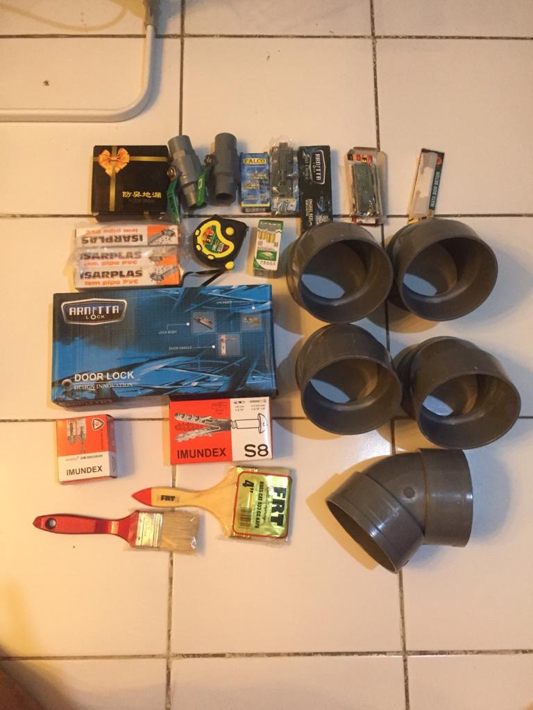 Ball Valve Pvc 3/4 Gagang Stainless  Dilapisi Karet Mdn