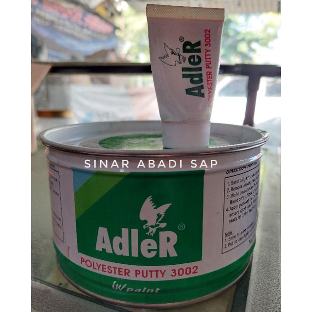 Dempul Adler Polyester Putty (Autoglow) - 1 Kg