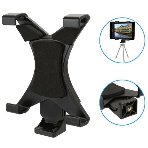 HRT-004 Universal Tablet Holder Mount 1/4 Screw Bracket Tripod - VTM4-ALX-1 - Black