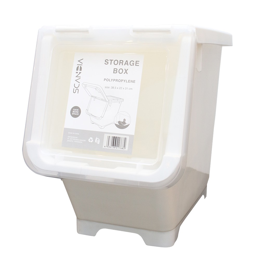 

JYSK Kotak Penyimpanan Murah Storage Box Lagerrum Small 38.5X22X31CM Clear