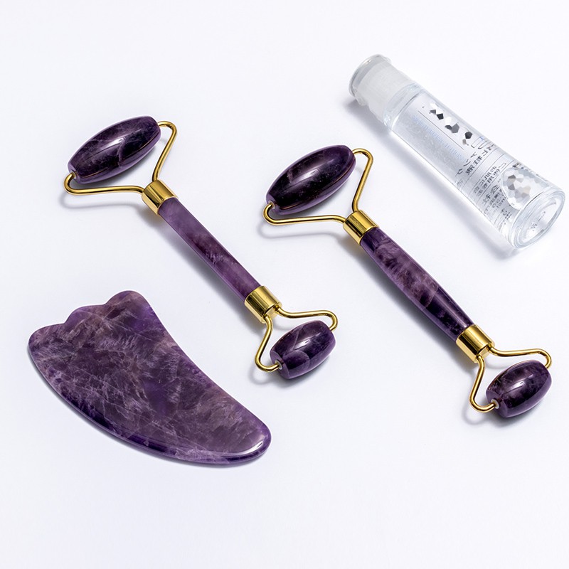 Gua Sha &amp; Roller Facial Massage - Amethyst