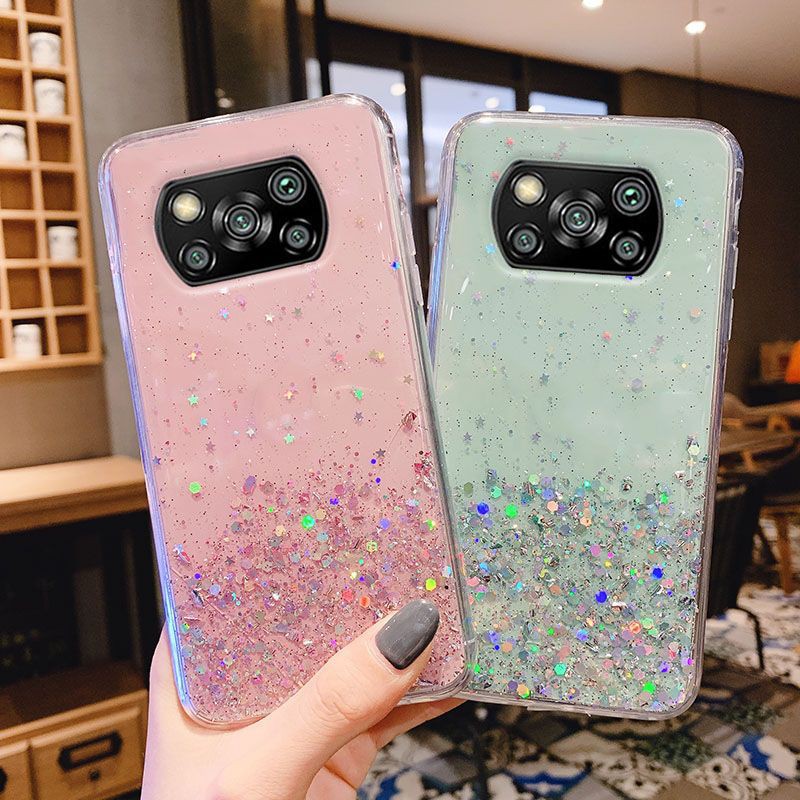 Xiaomi Poco M3 Redmi 9T X3 NFC X3 Pro Casing Softcase Tpu Bahan Premium Glitter Glossy