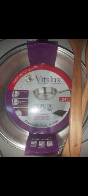 Penggorengan Stainless Zebra Fry Pan Vitalux 24cm 175325 (00230.00046)