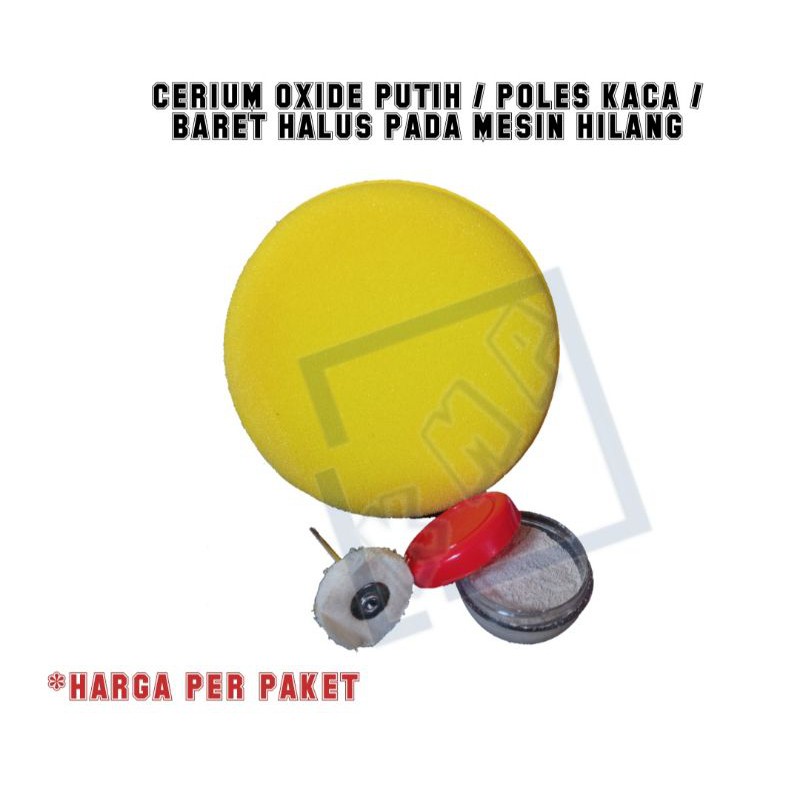 CERIUM OXIDE PUTIH /POLES KACA/BARET MESIN HALUS HILANG