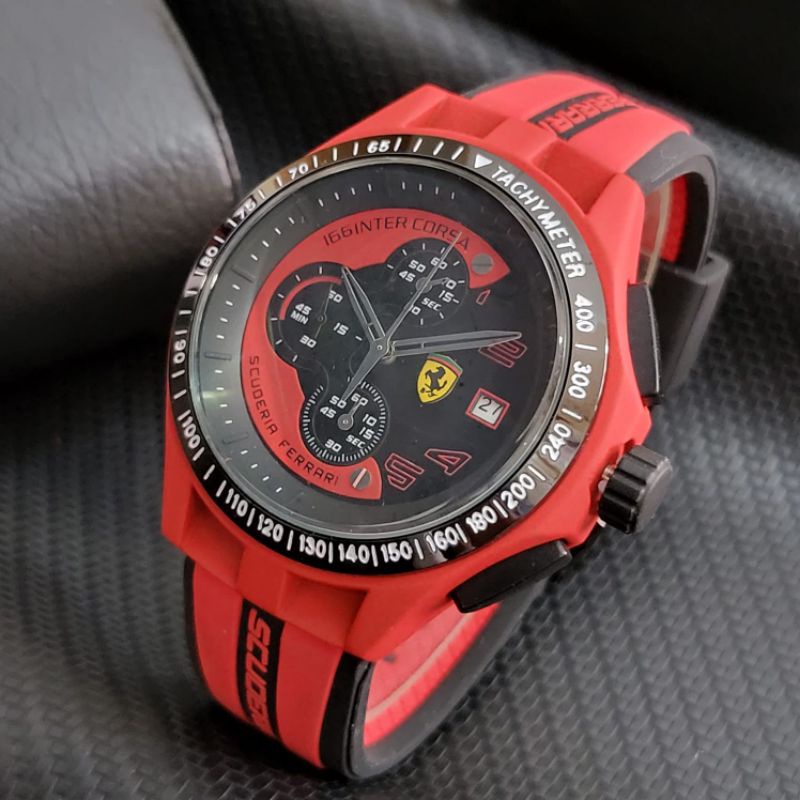 FERRARI CHRONOAKTIF RUBBER JAM TANGAN HIGHLIGHT TERLARIS PRIA JAM TANGAN FASHION PRIA