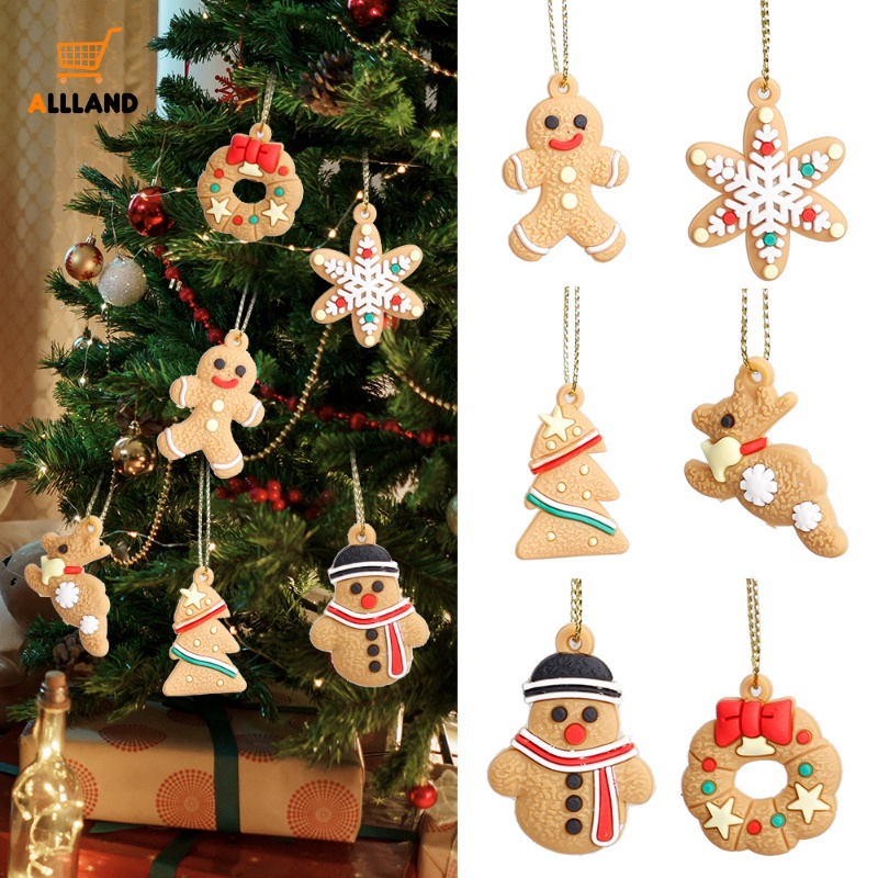 Ornamen Gantung Bentuk Gingerbread Man Dengan Lanyard Untuk Dekorasi Pohon Natal