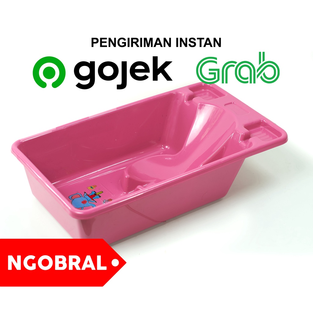 GOJEK / GRAB - Bak Mandi Anak Plastik BESAR Bak Mandi Bayi Plastik ada DUDUK