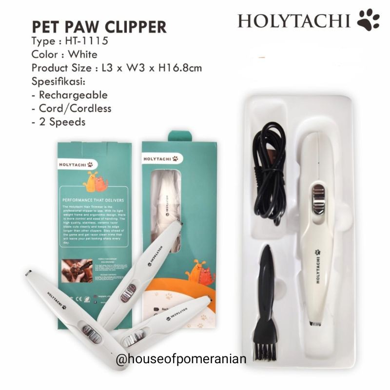 pet mini clipper alat cukur bulu hewan elektrik portable paw grooming