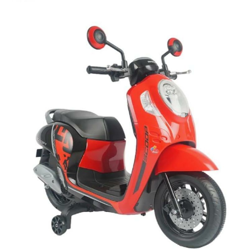 Motor Aki Anak Honda Scoopy Lisensi Red