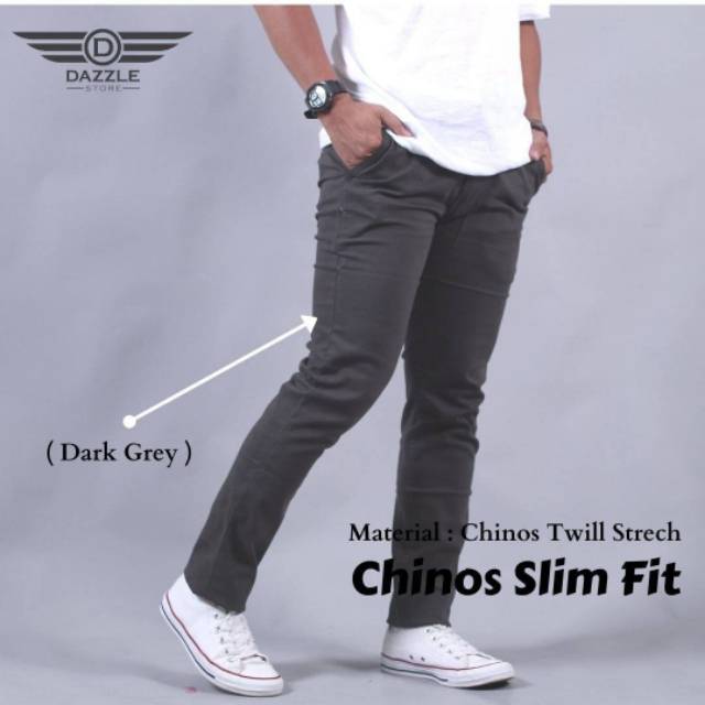 AIRBLACK DENIM TERLARIS / 784 VICTORY Celana chino pria panjang skinny semi slimfit cowo / cowok /