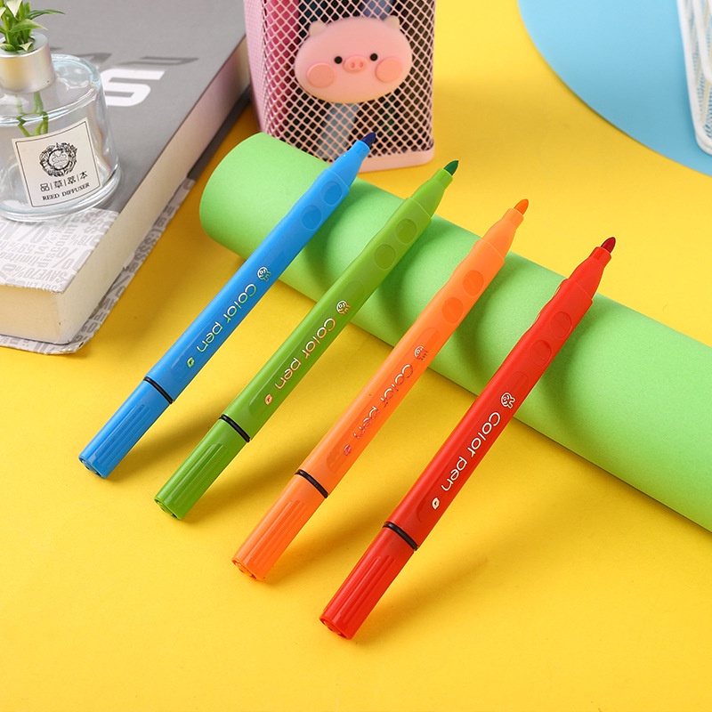 5pcs / set Pen Cat Air Bentuk Segitiga 16 Warna Dapat Dicuci Untuk Graffiti