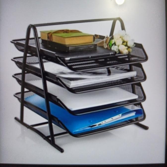 

Office & Stationery | Document Organizer | Document Tray Besi/Rak Susun 4 Tingkat | Best Seller