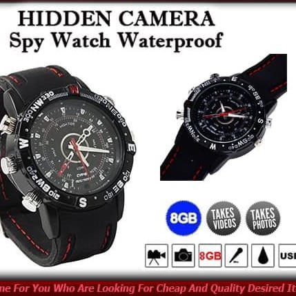 Spy Camera Watch 8Gb Water Proof - Kamera Tersembunyi Model Jam Tangan