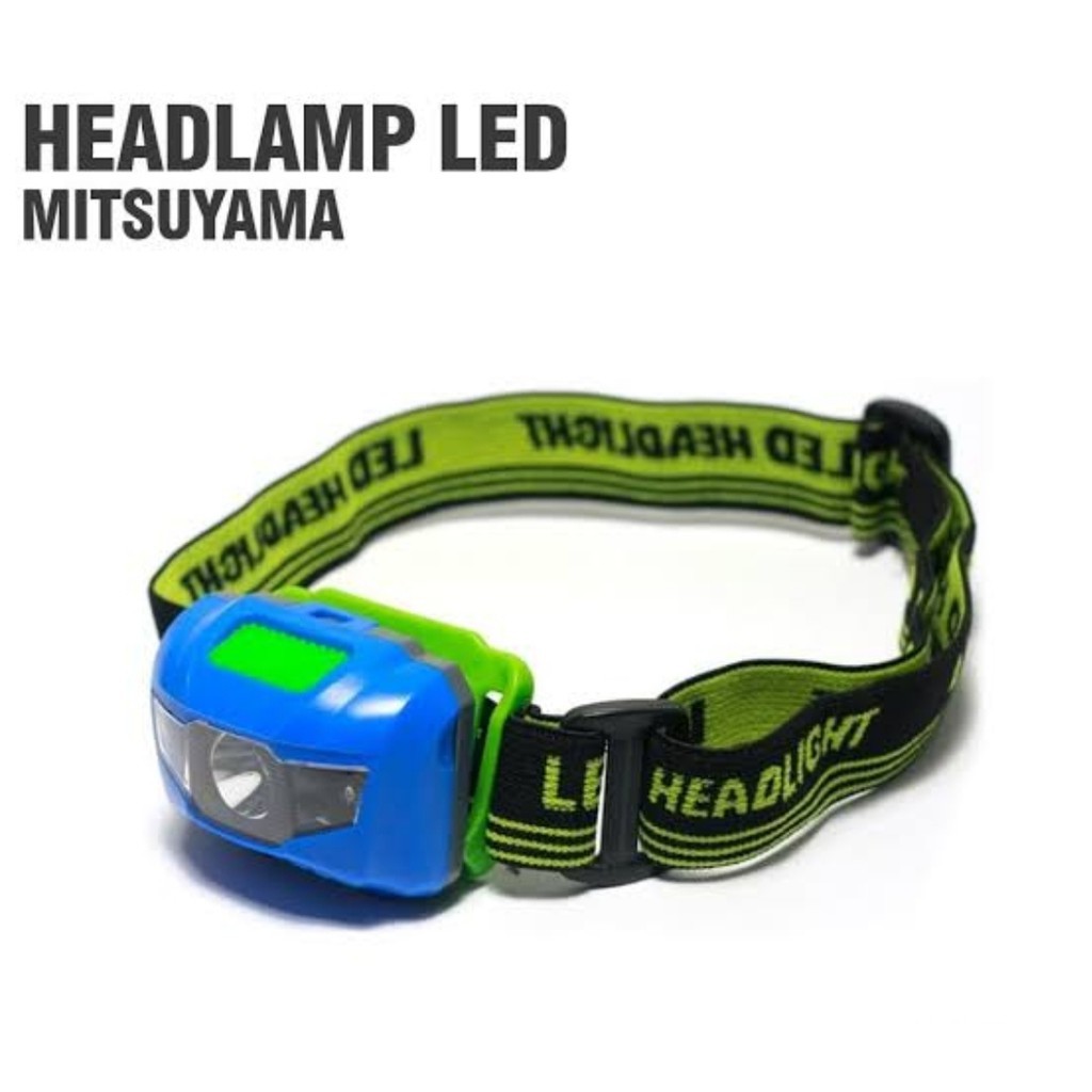 Headlamp Mitsuyama Mini 3 LED - Lampu Kepala -Lampu Mata Kucing