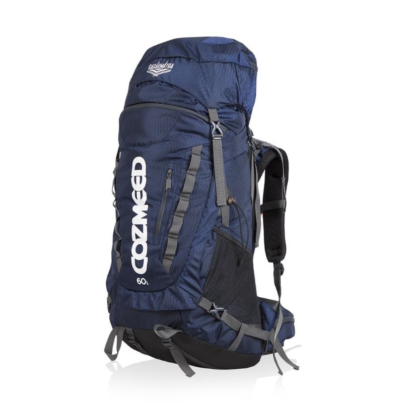 Cozmeed Tas Karier Gunung  Sagarmatha 2.1 60L Blue FREE Cover Bag .
