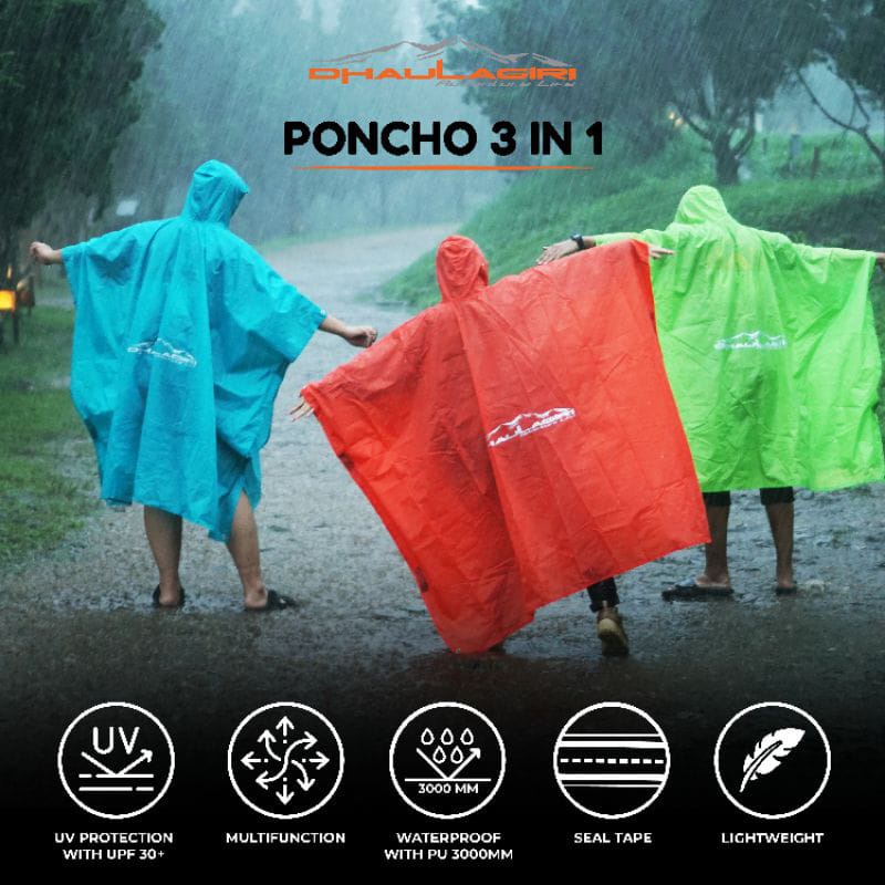 [BISA COD] Jas Hujan Ponco 3 in 1 Dhaulagiri Waterproff Full Sealed /Jas Hujan Bivac FlySheet/ponco dhaulagiri/jas hujan ponco dhaulagiri/jas hujan ponco / jas ujan dhaulagiri