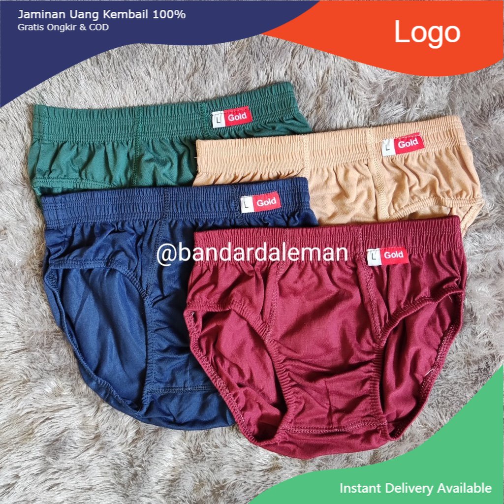 CD Pria Dewasa Jumbo GOLD / Sempak Pria / CD Pria / CD Cowok Size M L XL 3L 4L 5L