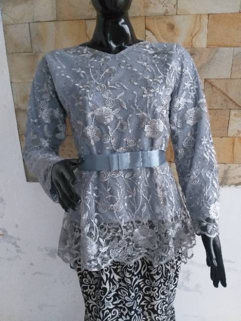 Set kebaya tulle bordir pinquin