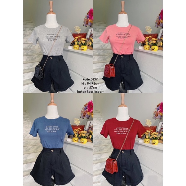 theani top import.kaos polos tulisan wanita import strect body.kaos strect import wanita kekinian murah