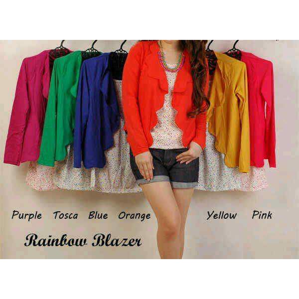 Rainbow blazer & inner polkadot