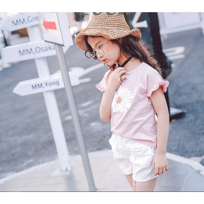 Baju Atasan Anak Warna Pink Kaos Motif Bunga Kaos Anak Gambar Bunga
