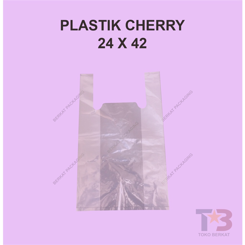Kantong Tas Plastik HDPE 24x42/Plastik HDPE/Plastik Merk CHERRY/Plastik Biasa/Kresek Transparan