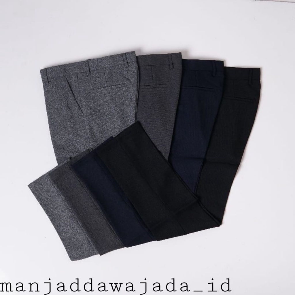 CELANA KANTOR FORMAL PRIA SLIMFIT BAHAN DASAR KAIN WOLL ADEM NYAMAN DIPAKAI