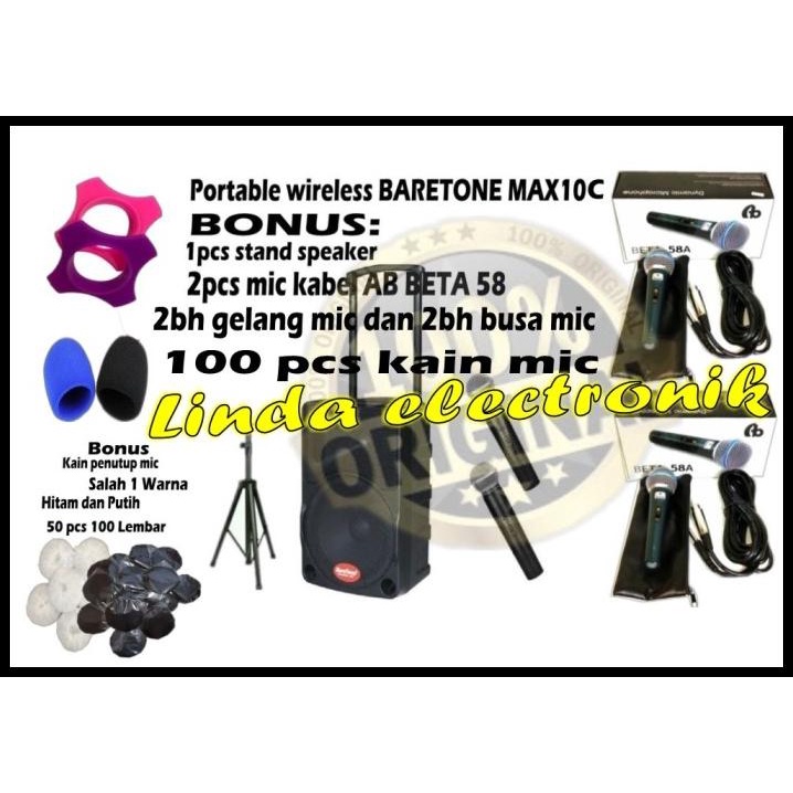 Portable Meeting Wireless Baretone Max 10C +Stand Baretone Max10C