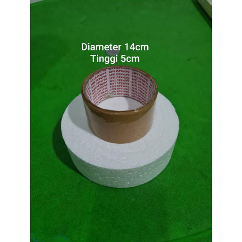 Diameter 14cm Dummy Cake Styrofoam Gabus Kue Bulat