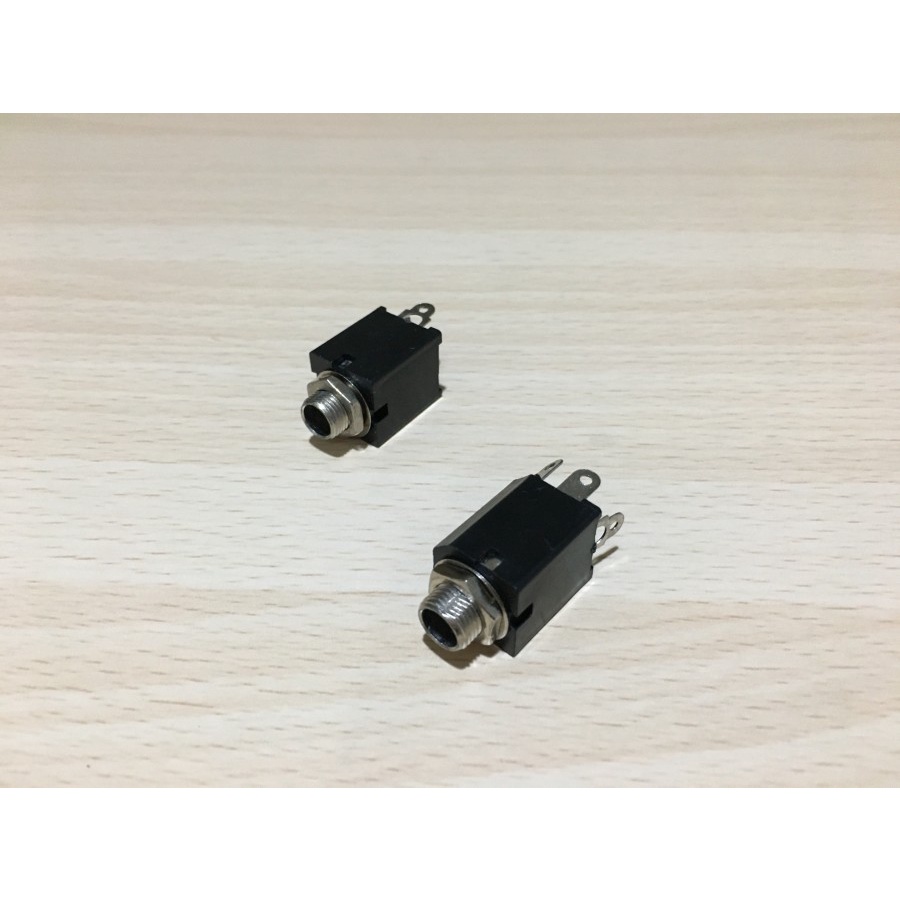 SOCKET SOKET AKAI 6.5MM 6.5 MM MONO BODI PERSEGI SEGI KOTAK HITAM
